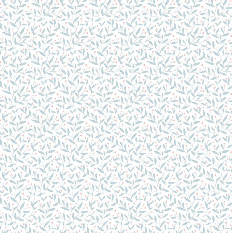 HWA1341W Dotty Vine Wedgewood Wallpaper by Hoopla Walls