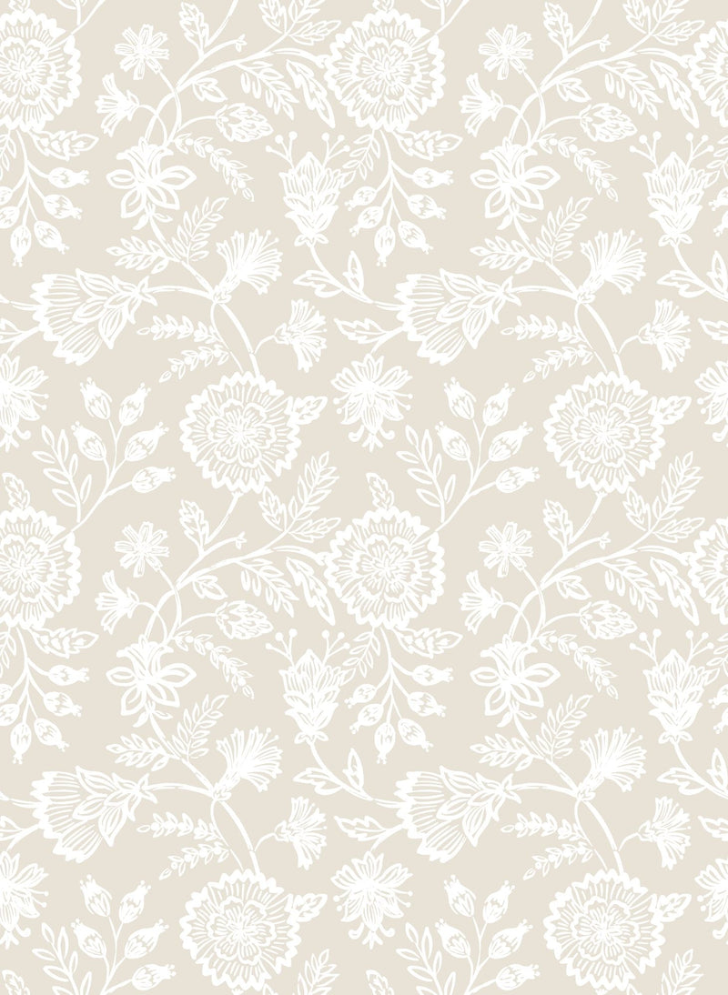 HWA1347W Evelyn Trail Bone Wallpaper by Hoopla Walls