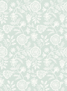 HWA1350W Evelyn Trail Soft Petrol Wallpaper by Hoopla Walls