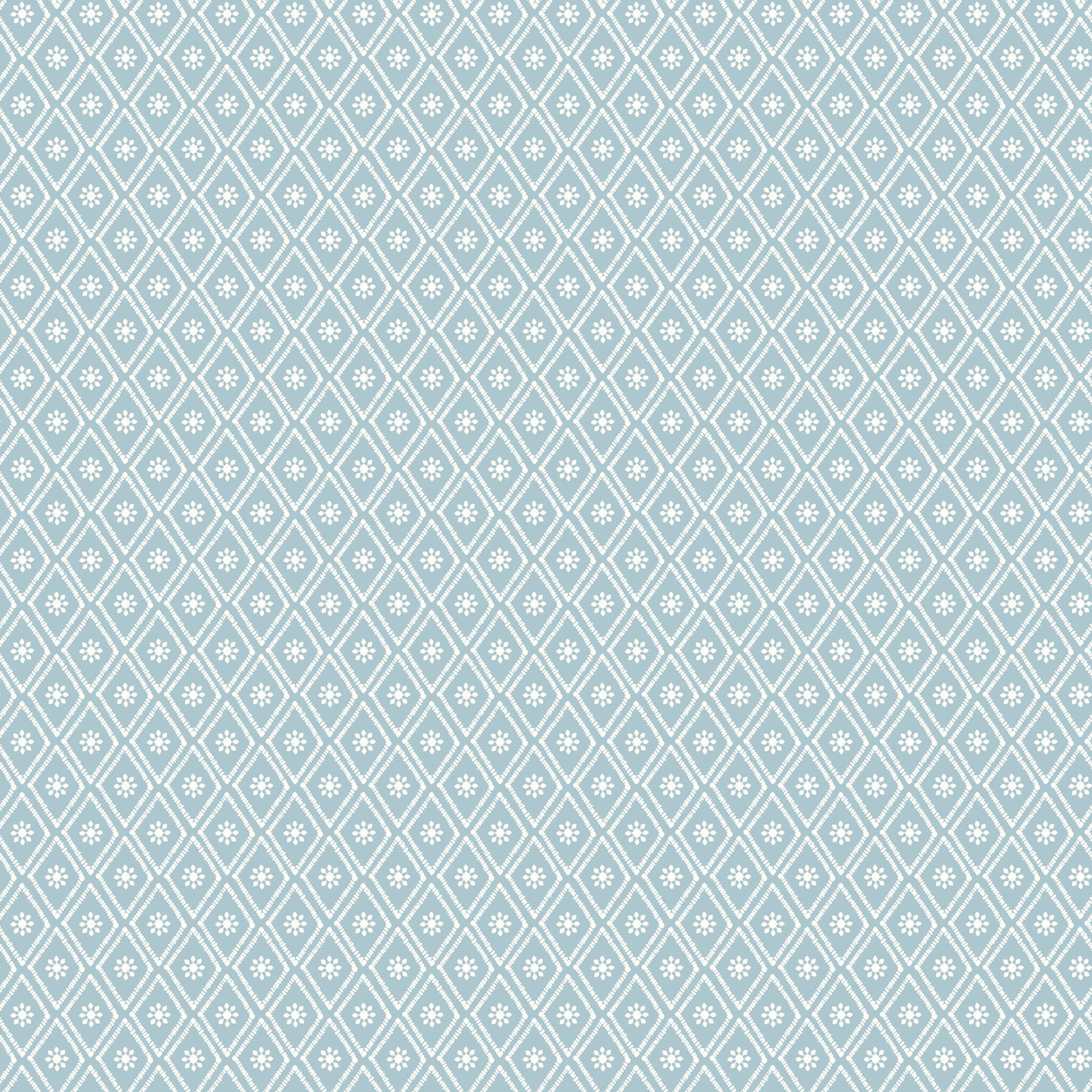 HWA1357W Ditsy Diamond Denim Mix Wallpaper by Hoopla Walls