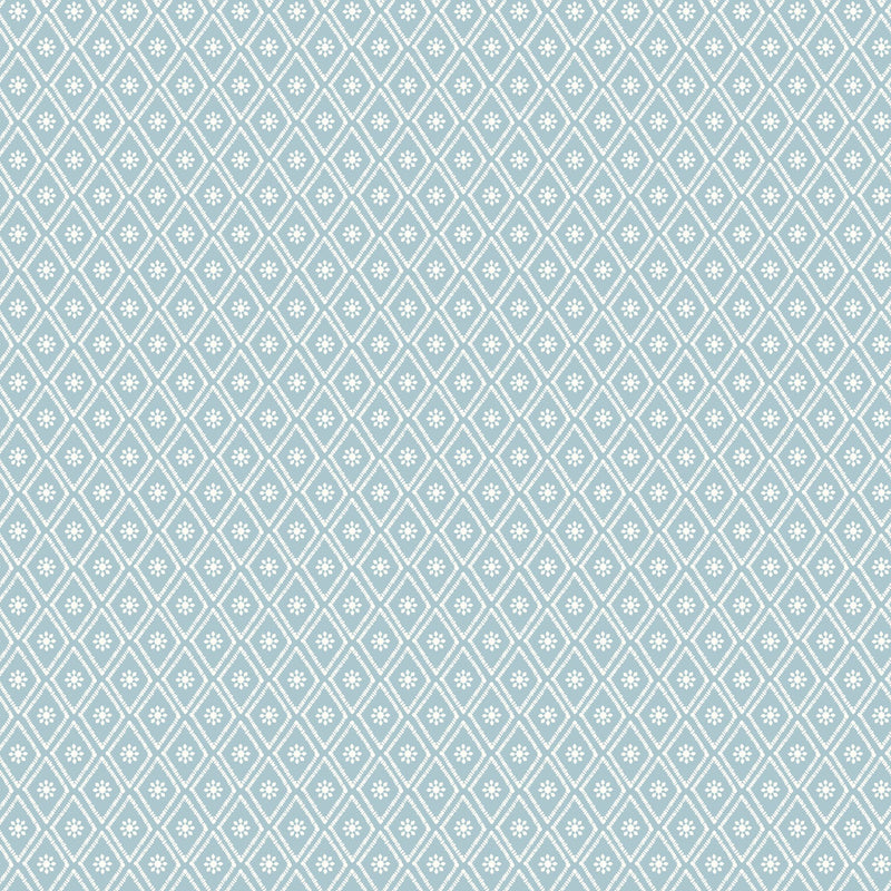 HWA1357W Ditsy Diamond Denim Mix Wallpaper by Hoopla Walls
