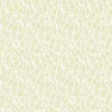 HWA1359W Zebra Leaf Soft Lime Wallpaper by Hoopla Walls