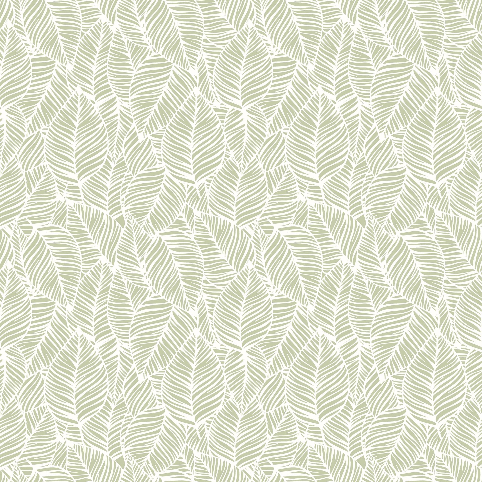 HWA1360W Zebra Leaf Olive Wallpaper by Hoopla Walls