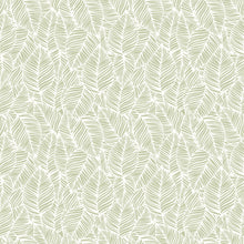 HWA1360W Zebra Leaf Olive Wallpaper by Hoopla Walls