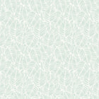HWA1361W Zebra Leaf Duck Egg Blue Wallpaper by Hoopla Walls