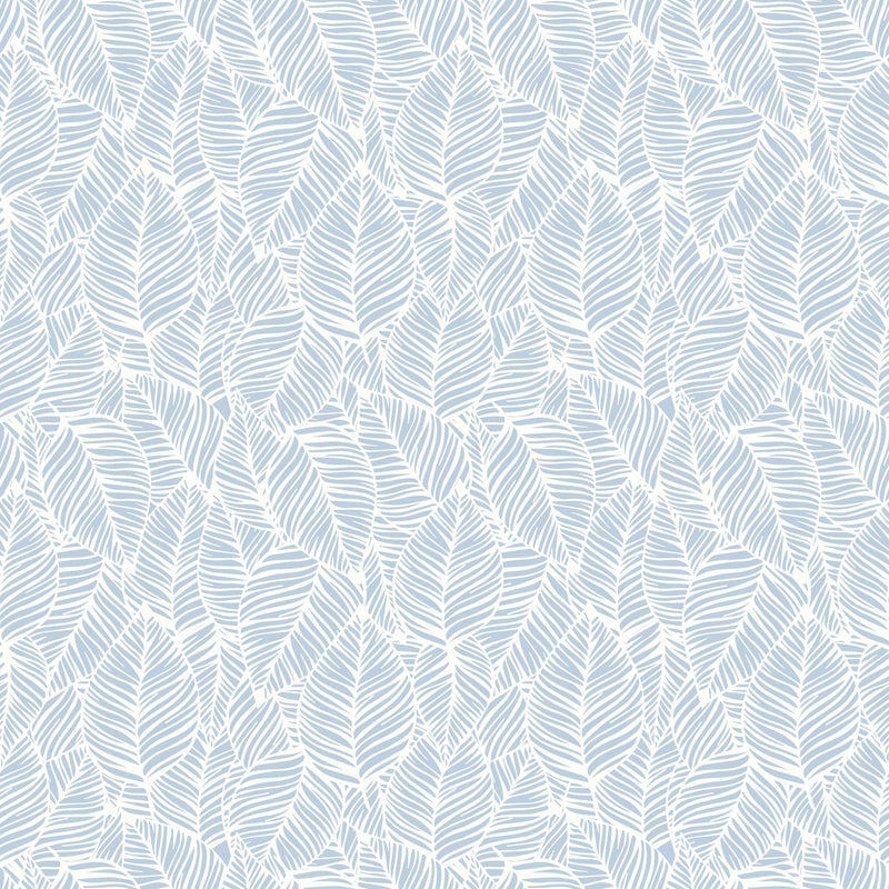 HWA1362W Zebra Leaf Wedgewood Wallpaper by Hoopla Walls