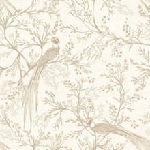 HWA1363W Bird Toile Stone Wallpaper by Hoopla Walls
