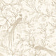 Bird Toile Stone Purity Wallpaper by Hoopla Walls