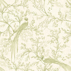 HWA1365W Bird Toile Sage Wallpaper by Hoopla Walls