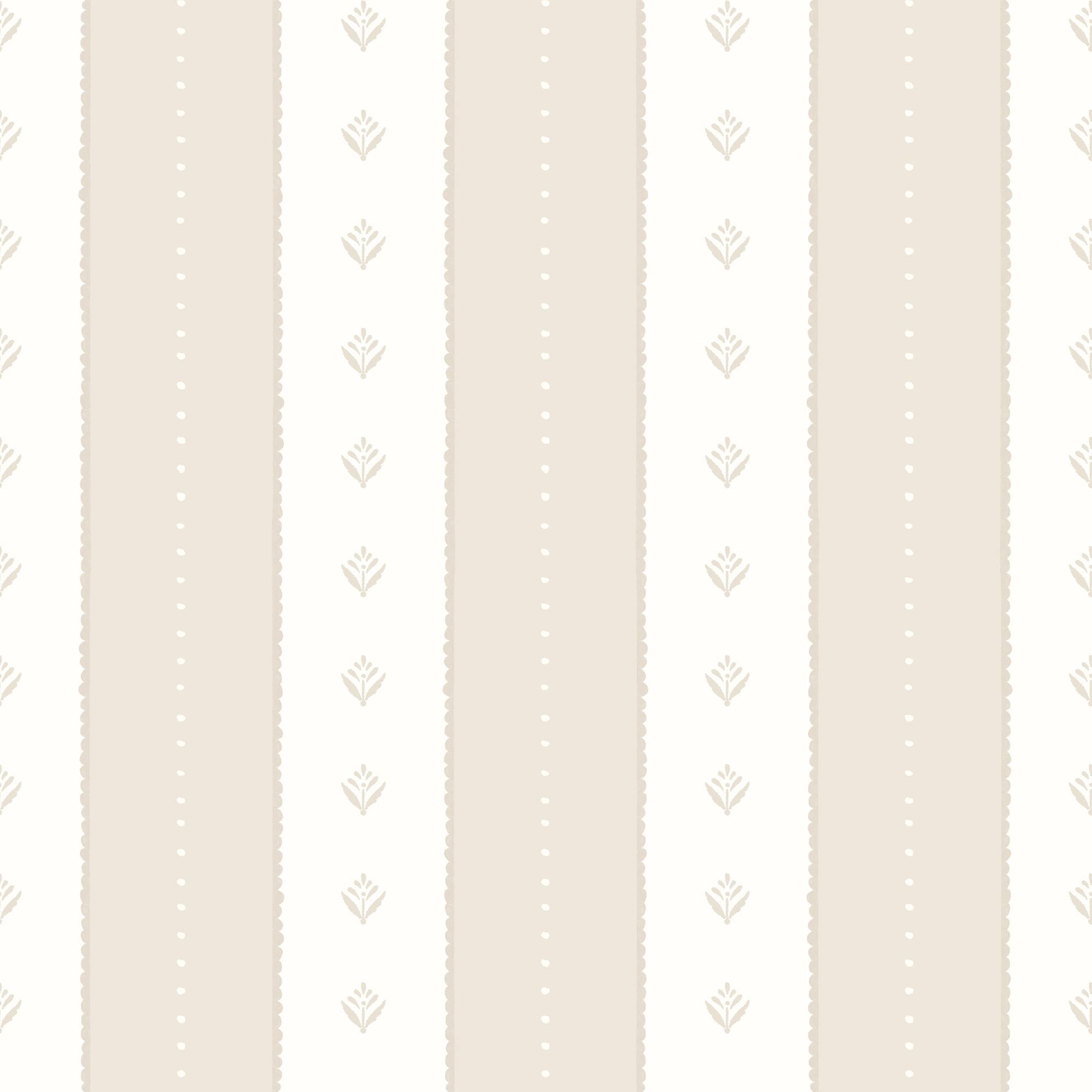 HWA1378W Decorative Stripe Linen & Stone Wallpaper by Hoopla Walls