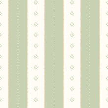 HWA1379W Decorative Stripe Soft Sage Wallpaper by Hoopla Walls