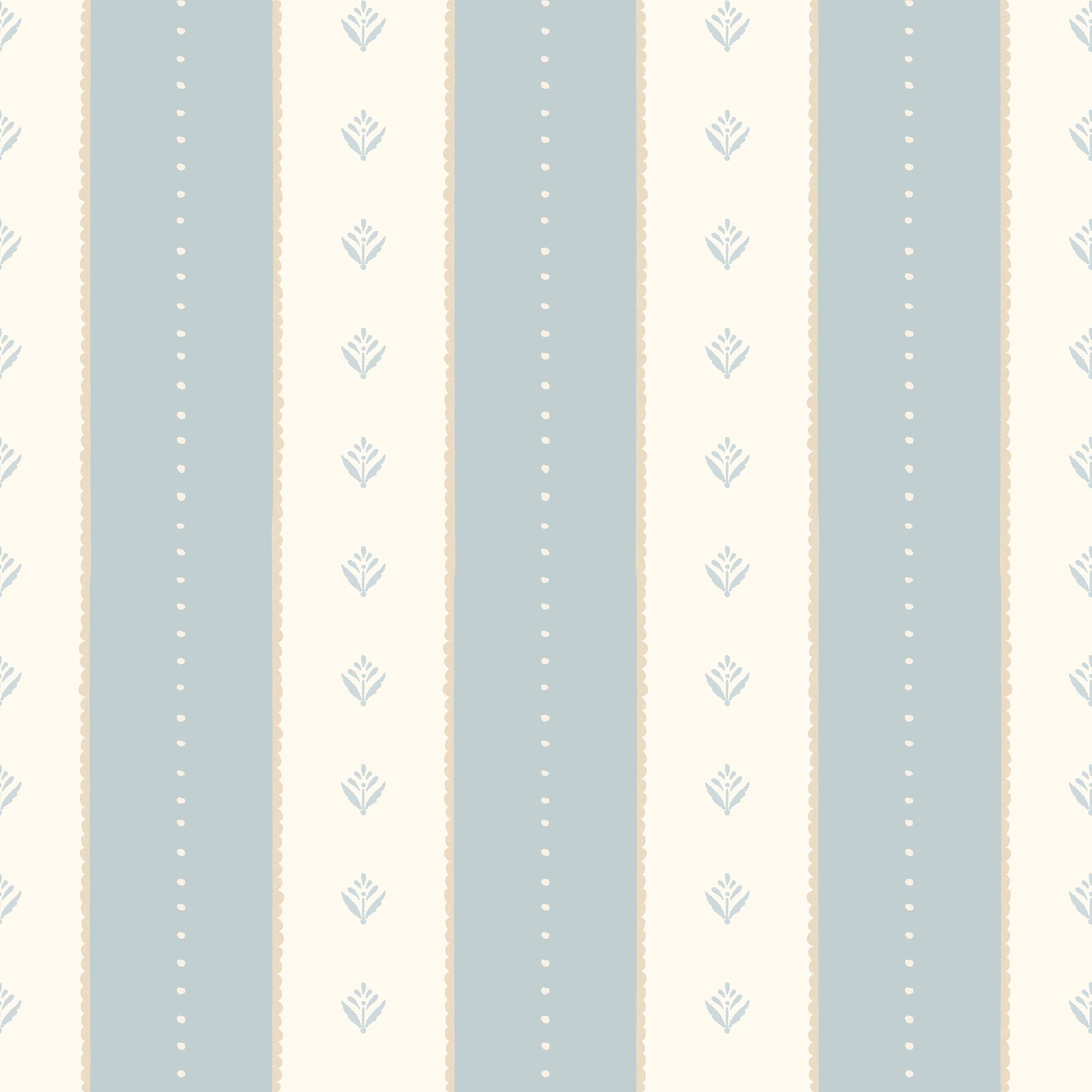 HWA1381W Decorative Stripe Wedgewood Wallpaper by Hoopla Walls
