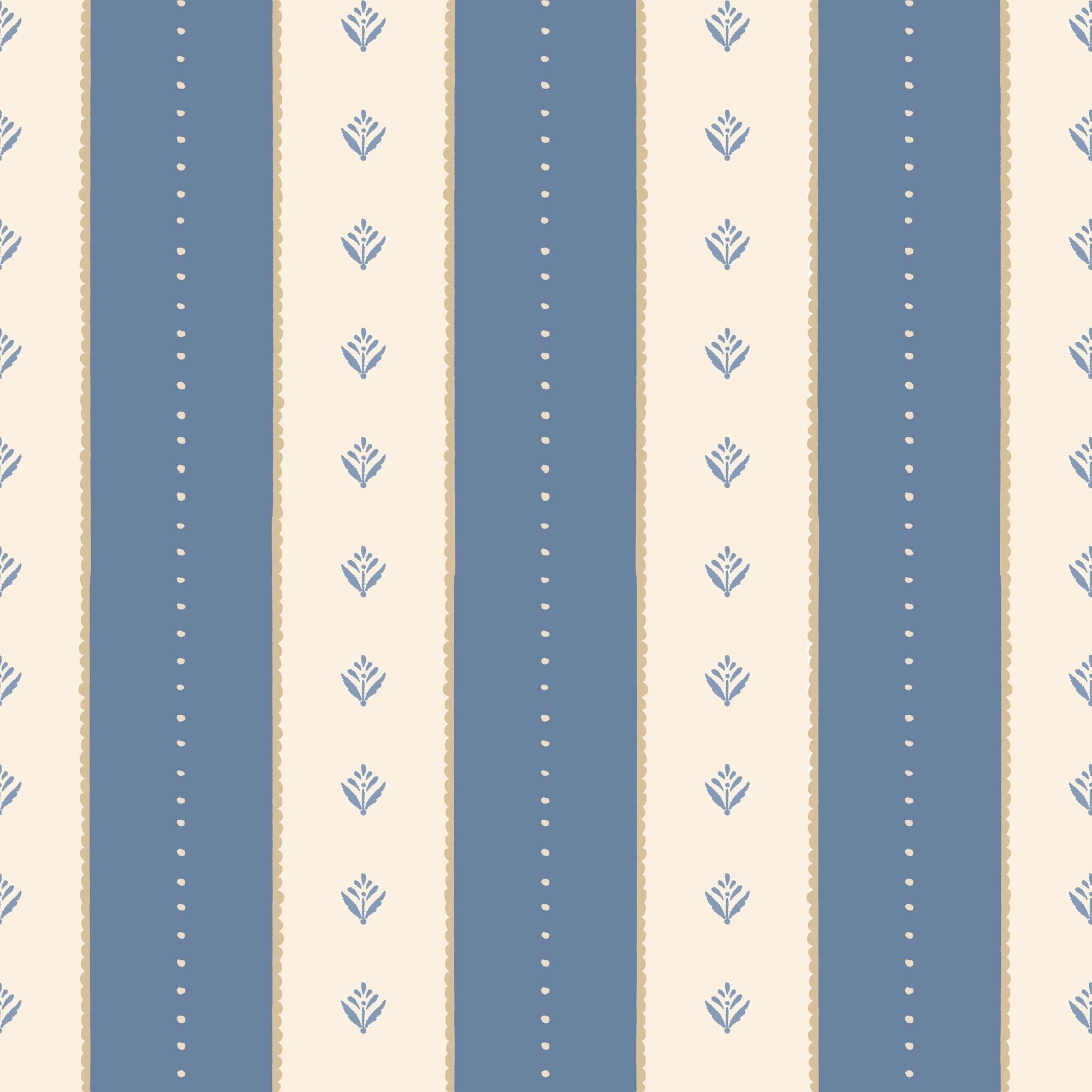 HWA1382W Decorative Stripe Denim Mix Wallpaper by Hoopla Walls