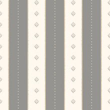 HWA1383W Decorative Stripe Charcoal & Stone Wallpaper by Hoopla Walls