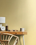 HWA1333W Tiny Ogee Straw Wallpaper by Hoopla Walls