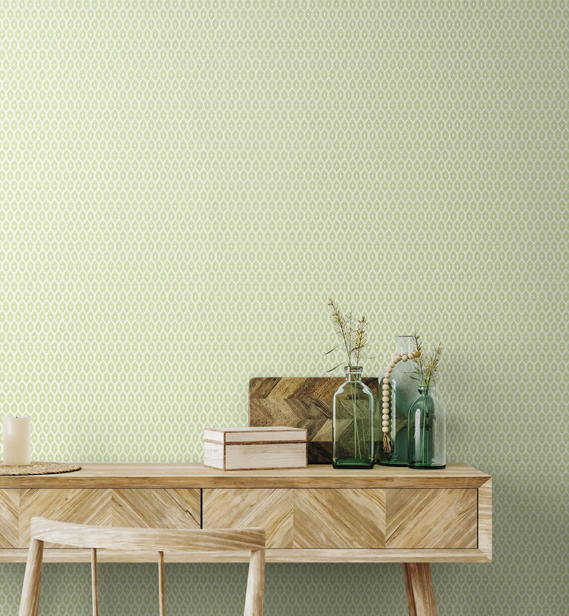 HWA1334W Tiny Ogee Apple Wallpaper by Hoopla Walls