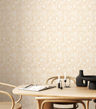 HWA1348W Evelyn Trail Putty Wallpaper by Hoopla Walls