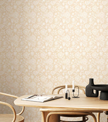 HWA1348W Evelyn Trail Putty Wallpaper by Hoopla Walls
