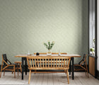 HWA1360W Zebra Leaf Olive Wallpaper by Hoopla Walls