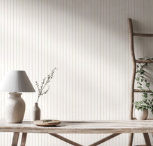 HWA1369W Scallop Stripe Stone Wallpaper by Hoopla Walls