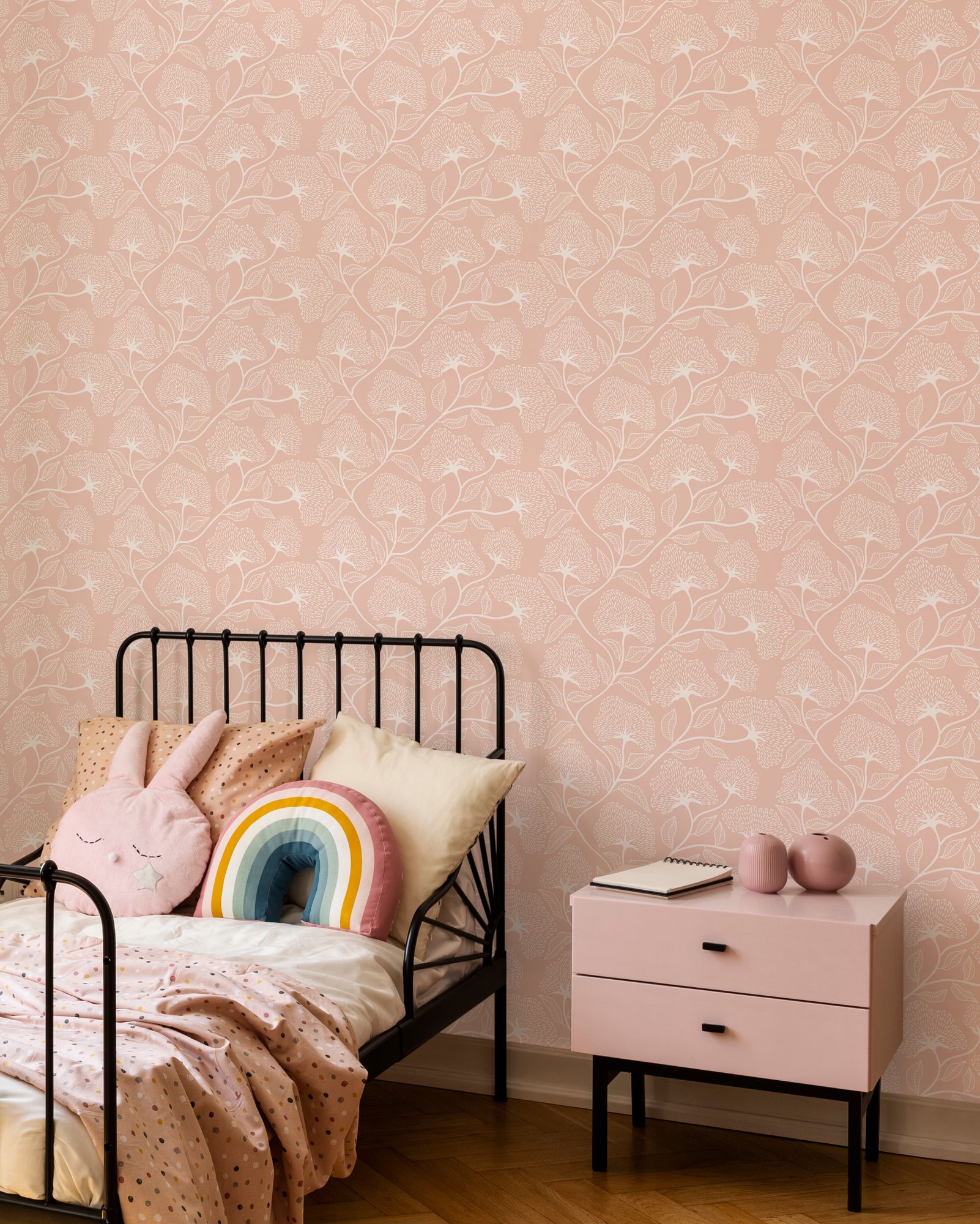 HWA1373W Dash Trail Rose Blush Wallpaper by Hoopla Walls