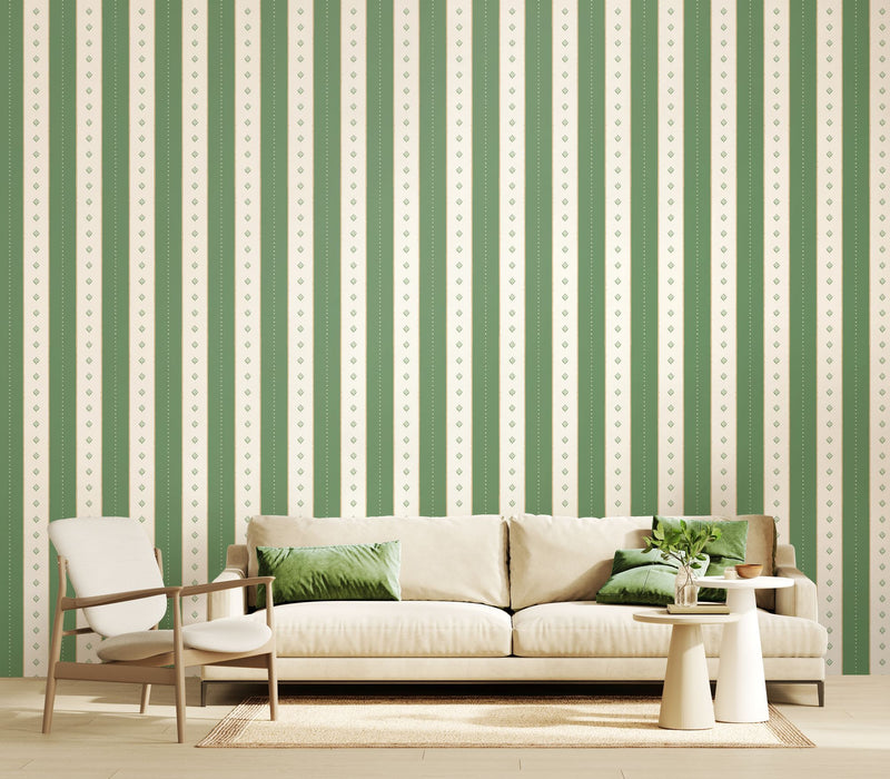 HWA1380W Decorative Stripe Forest Wallpaper by Hoopla Walls