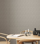 HWA1387W Mini Leaf Graphite Wallpaper by Hoopla Walls