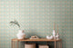 Verdant Leaves Sea & Stone Oasis Wallpaper by Hoopla Walls