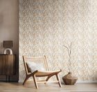HWA1394W Verdant Leaves Parchment Wallpaper by Hoopla Walls
