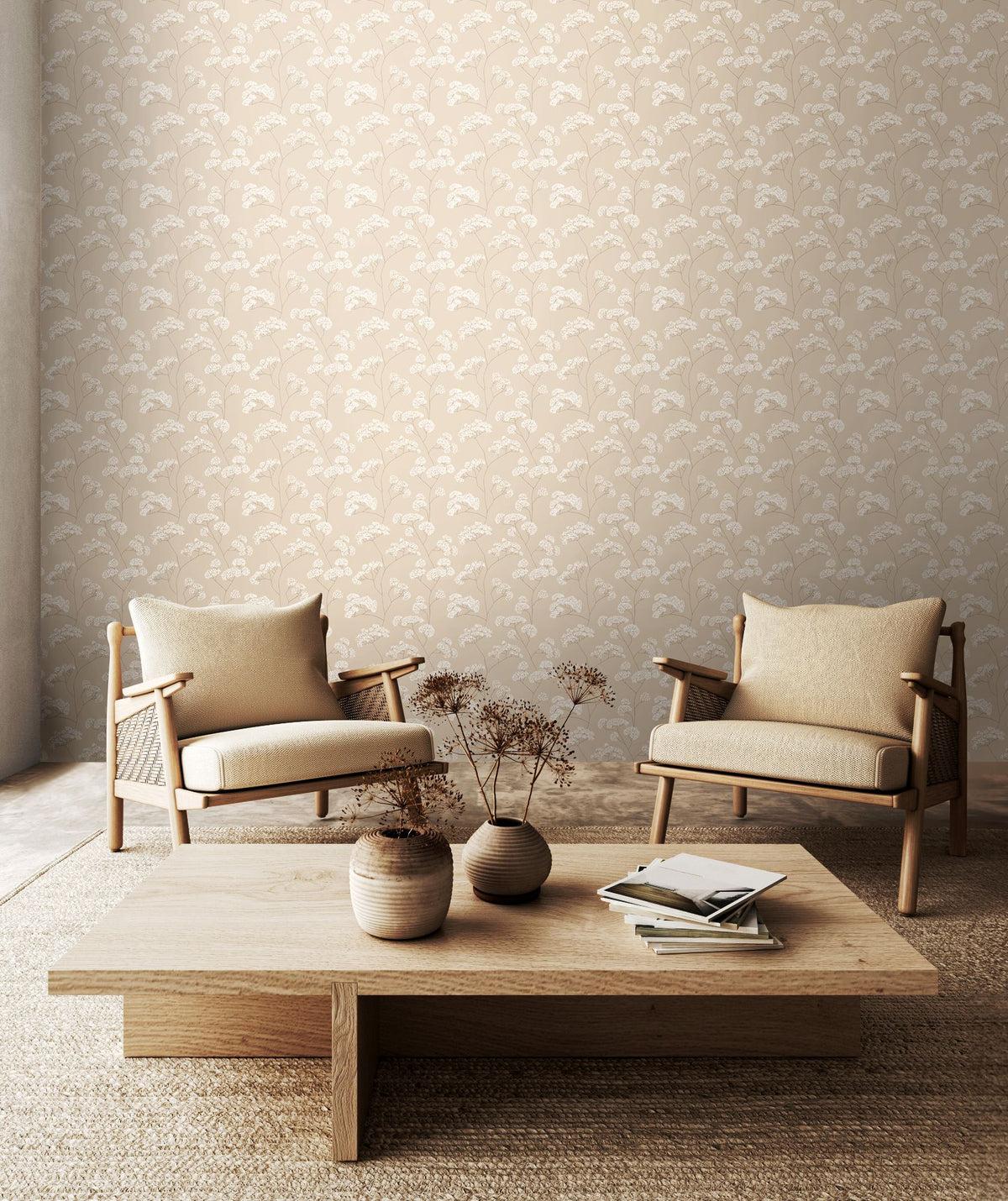 Elderflower Trail Shadow Oasis Wallpaper by Hoopla Walls