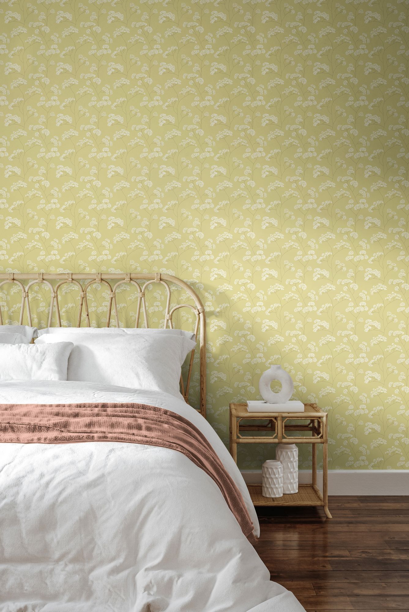 HWA1397W Elderflower Trail Pear Wallpaper by Hoopla Walls