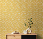 HWA1399W Elderflower Trail Gold Wallpaper by Hoopla Walls