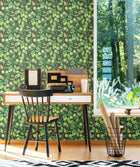 HWA1409W Watercolour Leaves Forest Greens Wallpaper by Hoopla Walls