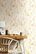 HWA1415W Springtime Meadow Honey & Peach Wallpaper by Hoopla Walls