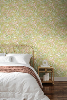HWA1428W Tropical Canopy Lush Greens Wallpaper by Hoopla Walls