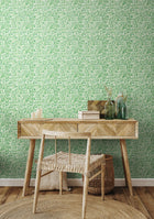 HWA1431W Maze Squiggle Emerald Wallpaper by Hoopla Walls