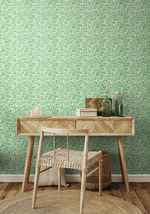 HWA1431W Maze Squiggle Emerald Wallpaper by Hoopla Walls