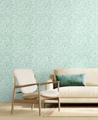 HWA1432W Maze Squiggle Seafoam Wallpaper by Hoopla Walls