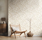 HWA1436W Lino Leaves Coconut Mix Wallpaper by Hoopla Walls
