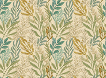 HWA1390W Verdant Leaves Vintage Ochre Wallpaper by Hoopla Walls