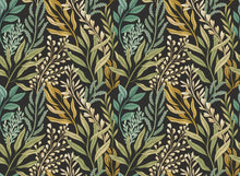 HWA1391W Verdant Leaves Noir Mix Wallpaper by Hoopla Walls