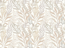 HWA1394W Verdant Leaves Parchment Wallpaper by Hoopla Walls