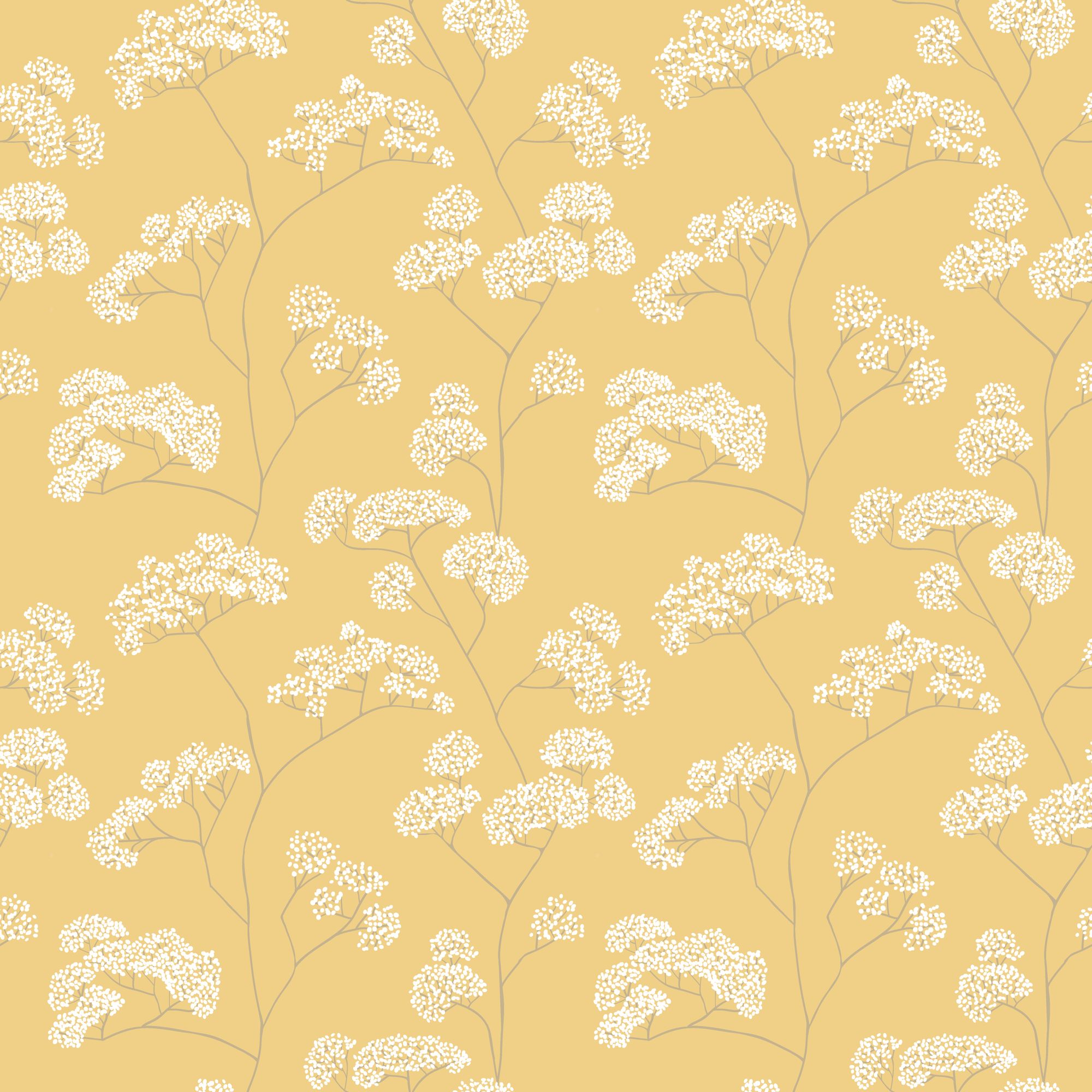 HWA1399W Elderflower Trail Gold Wallpaper by Hoopla Walls