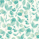 Watercolour Leaves Aqua & Chalk Oasis Wallpaper by Hoopla Walls