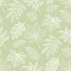 HWA1419W Leaf Silhouette Dusty Sage Wallpaper by Hoopla Walls
