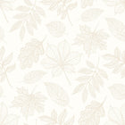 HWA1420W Leaf Silhouette Oatmeal Wallpaper by Hoopla Walls