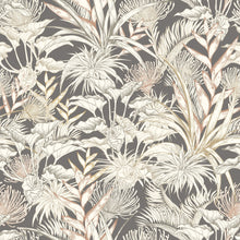 HWA1425W Tropical Canopy Charcoal & Stone Wallpaper by Hoopla Walls
