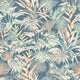 Tropical Canopy Teal & Navy Oasis Wallpaper by Hoopla Walls