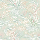 HWA1427W Tropical Canopy Duck Egg Mix Wallpaper by Hoopla Walls