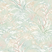 HWA1427W Tropical Canopy Duck Egg Mix Wallpaper by Hoopla Walls